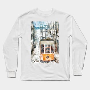 Lisbon Yellow Tram Long Sleeve T-Shirt